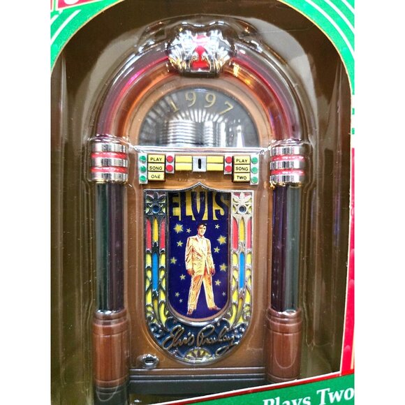 1997 Heirloom Carlton Cards Elvis Presley Musical Jukebox Christmas Ornament The - Picture 2 of 5